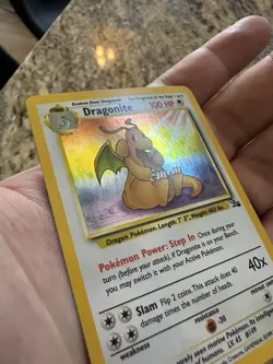 Dragonite Fossil Near Mint + to Mint No Scratching 4/62 Holo Pokemon - Image 2