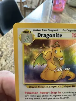 Dragonite Fossil Near Mint + to Mint No Scratching 4/62 Holo Pokemon - Image 3