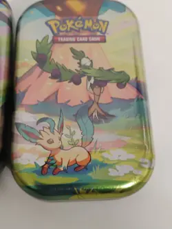 Pokemon Vibrant Paldea Leafeon & Palafin Sealed Mini Tins - Image 2