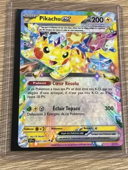 CARTE POKEMON PIKACHU EX 057/191 TERACRISTAL ETINCELLES DEFERLANTES EV08 FR - Image 3