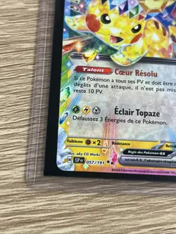 CARTE POKEMON PIKACHU EX 057/191 TERACRISTAL ETINCELLES DEFERLANTES EV08 FR - Image 4
