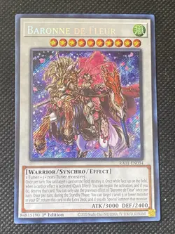 YuGiOh! - Baronne de Fleur RA01-EN034 Secret Rare 1st Edition Near Mint - Image 1