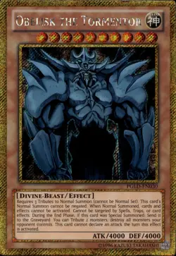 Obelisk the Tormentor Unl Ed Gold Secret EU PGLD-EN030 Yu-Gi-Oh! - Image 1