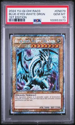 2024 YU-GI-OH! RA03-QUARTER CENTURY BONANZA 1ST ED BLUE-EYES WHITE DRAGON PSA 10 - Image 1