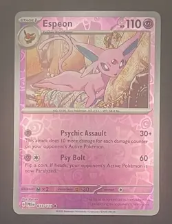 Pokemon Card Espeon 033/131 Reverse Holo Rare Prismatic Evolutions - Near Mint - Image 1