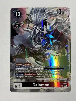 Gaiomon Alt Art P-183 P WORLD CONVERGENCE Digimon Card English NM - Image 1