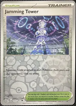 Jamming Tower 153/167 Sv06: Twilight Masquerade Reverse Holo - Pokemon Card - Image 1