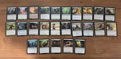 Magic the Gathering 100 Green Card Lot - Image 3