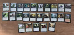 Magic the Gathering 100 Green Card Lot - Image 2