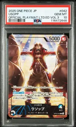 PSA10 Usopp Leader Parallel OP10-042 One Piece Card Japanese - Image 2