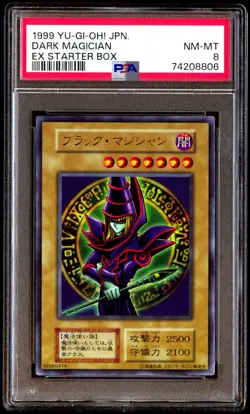 PSA 8 NM Mint Dark Magician Ex Starter Box 1999 Japanese Card Graded - Image 1