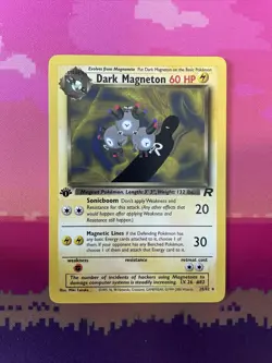 Pokemon Card Dark Magneton Team Rocket 1st Edition Rare 28/82 Near Mint - Image 1