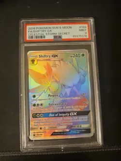 Shiftry GX - 169/168 - Pokemon Celestial Storm Sun & Moon Secret Rare Card PSA 9 - Image 1
