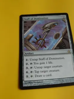 Staff of Domination. Artifact Rare. Fifth Dawn. VG Magic the Gathering Card. - Image 5