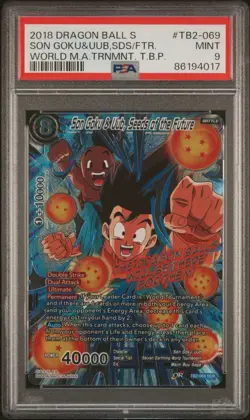 PSA 9 Son Goku & Uub, Seeds of the Future Dragon Ball Super Card - TB2-069 SCR - Image 1