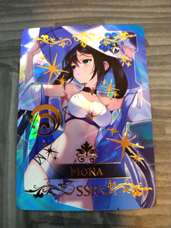 SSR Beautiful Waifu Card - Mona - Goddess Story Genshin Impact Foil - Image 1