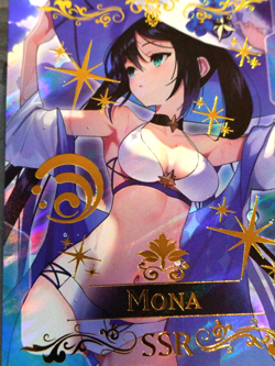 SSR Beautiful Waifu Card - Mona - Goddess Story Genshin Impact Foil - Image 3