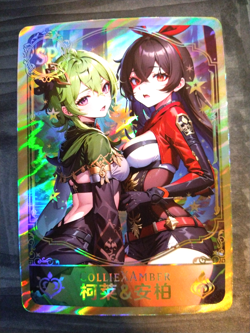 SP Beautiful Waifu Card - Collie x Amber - Goddess Story Genshin Impact FOIL - Image 1