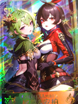 SP Beautiful Waifu Card - Collie x Amber - Goddess Story Genshin Impact FOIL - Image 2