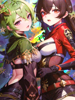 SP Beautiful Waifu Card - Collie x Amber - Goddess Story Genshin Impact FOIL - Image 3