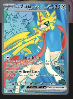 Pokemon TCG 2025 Journey Together: Hop’s Zacian ex 176/159 Ultra Rare Card - NM - Image 1