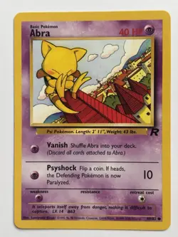 Dark Alakazam, Dark Kadabra, Abra Team Rocket Regular 3-card Set Light Play - Image 2