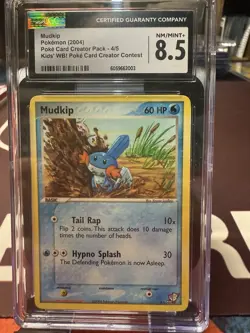 Mudkip 4/5 Kids' WB Poke Card Creator Contest Pokemon Card CGC 8.5 - Image 1