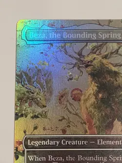 MTG Beza, the Bounding Spring Borderless BLB 287 Foil M Near Mint - Image 2