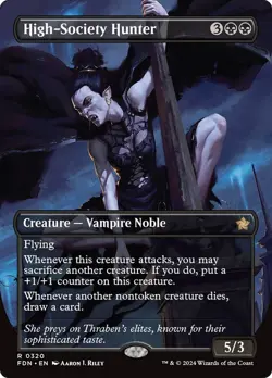 High-Society Hunter Borderless Foundations NM MTG - Image 1