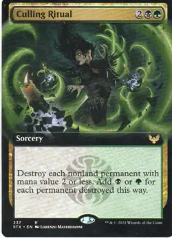 MTG: Strixhaven: School of Mages: Extended Art Culling Ritual: LP Condition - Image 1