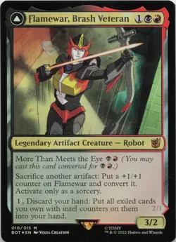 Flamewar, Brash Veteran - FOIL - M Universes Beyond: Transformers 10 - MTG - Image 1
