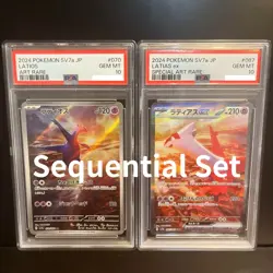 PSA 10 Sequential Set Latias ex SAR 087/064 Latios AR Pokemon Card Japanese - Image 1