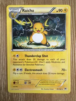 Pokemon TCG Raichu BREAKthrough 49/162 Regular Rare NM - Image 1