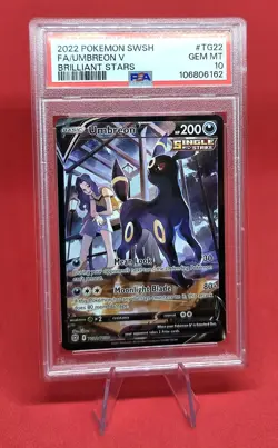 2022 Pokemon Sword & Shield F/A Umbreon V TG22 Brilliant Stars PSA 10 GEM MT TCG - Image 2