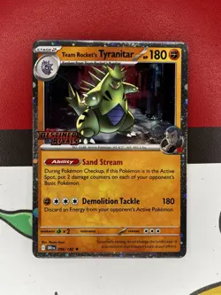 Team Rocket's Tyranitar 096/182 - Stamped Promo - NM - Destined Rivals - Pokemon - Image 1