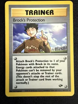 Brock's Protection 101/132 Pokemon TCG Gym Challenge Rare Trainer Lightly Played - Image 1