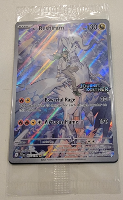 Pokemon SEALED N's Reshiram Foil card 167/159 Journey Together Stamped Promo - Image 1