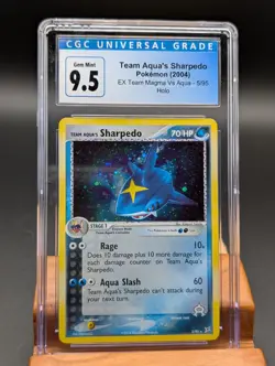 2004 Pokemon EX Team Magma vs Aqua Sharpedo Holo #5 CGC Gem Mint 9.5/10 - Image 1