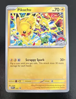 Pokemon Pikachu SVP 225 Black Star Promo 2025 World Championships Worlds NM - Image 1