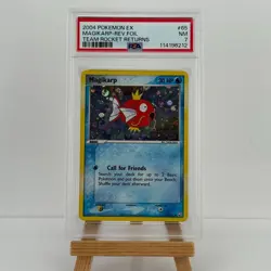 2004 Pokemon EX Team Rocket Returns Magikarp Reverse Foil 65/109 PSA 7 NM-MT - Image 1