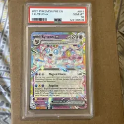 2025 POKEMON PRE EN-PRISMATIC EVOLUTIONS #041 SYLVEON EX PSA 10 - Image 1