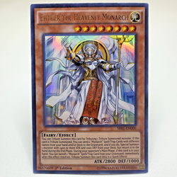Yugioh Ehther the Heavenly Monarch SR01-EN000 1st Edition Ultra Rare Holo - LP - Image 1
