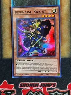 Yugioh Beginning Knight DOCS-EN022 Super Rare 1st Ed NM - Image 1