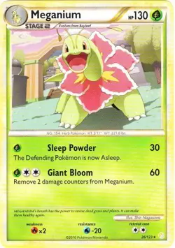 Lightly Played Meganium - 26/123 - Rare Pokemon HeartGold & SoulSilver - Image 1