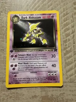 Pokemon TCG Dark Alakazam 1st Edition Holo Card #1/82 PSA 7 1999-2000 - Image 1