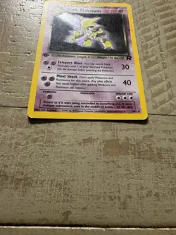 Pokemon TCG Dark Alakazam 1st Edition Holo Card #1/82 PSA 7 1999-2000 - Image 2