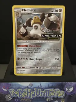 Pokemon Card Melmetal 129/214 Promo Holo Stamped Unbroken Bonds Near Mint - Image 1
