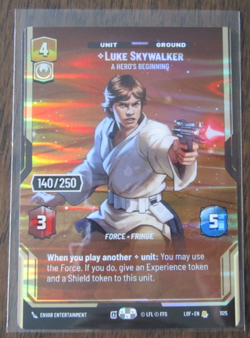 Star Wars Unlimited Serialized Card 140/250 Luke Skywalker A Hero's Beginning - Image 1
