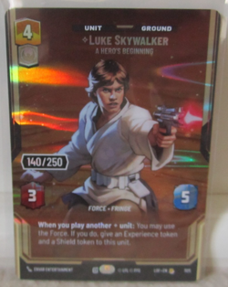 Star Wars Unlimited Serialized Card 140/250 Luke Skywalker A Hero's Beginning - Image 3