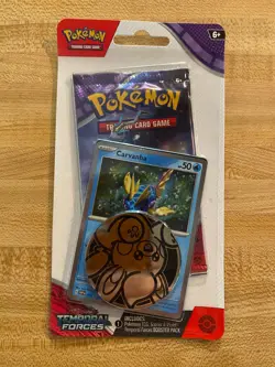 Pokemon card factory sealed TCG booster pack Scarlet and Violet with coin - Image 1